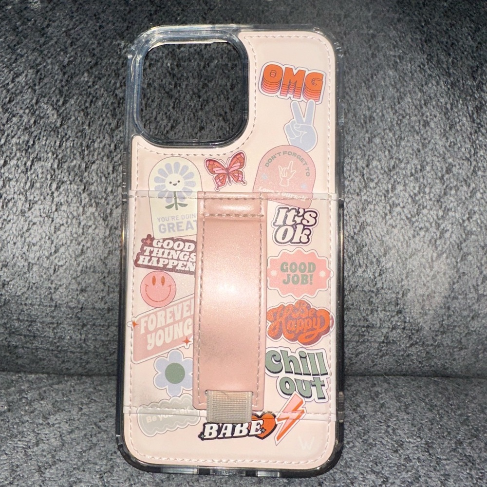 Stylish Pink Phone Case with Strap